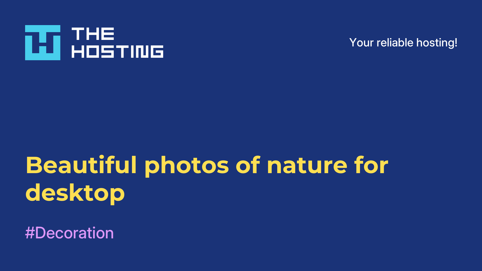 Beautiful photos of nature for desktop