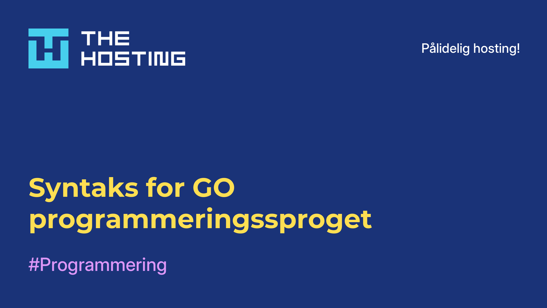 Syntaks for GO-programmeringssproget
