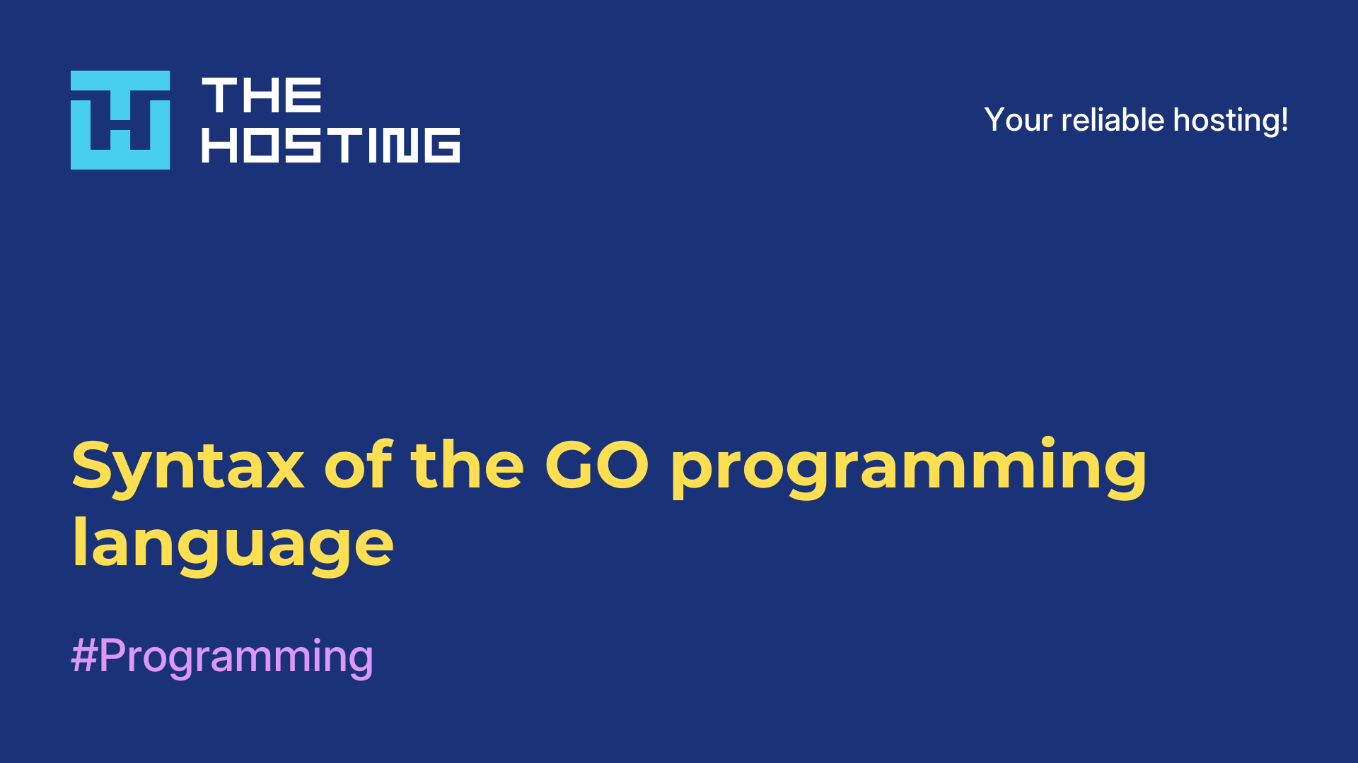 Syntax of the GO programming language