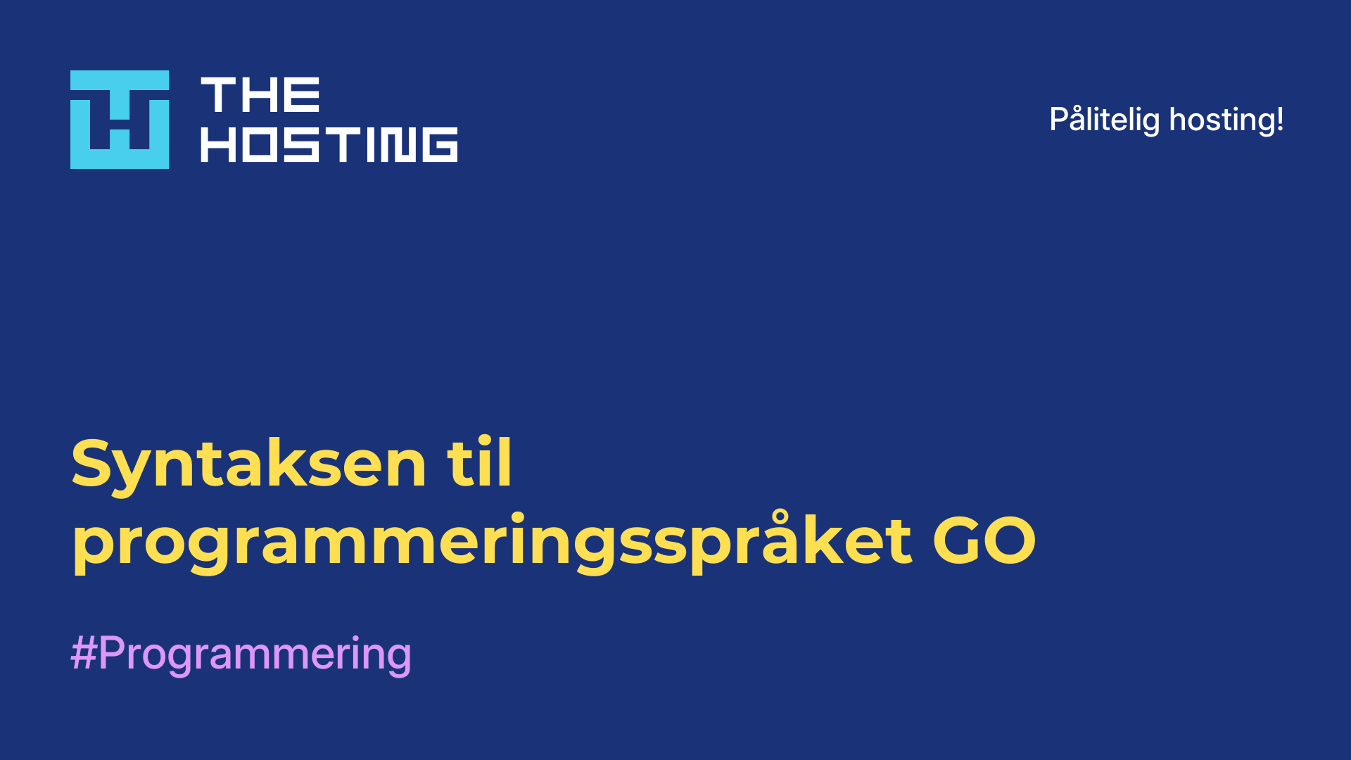 Syntaksen til programmeringsspråket GO