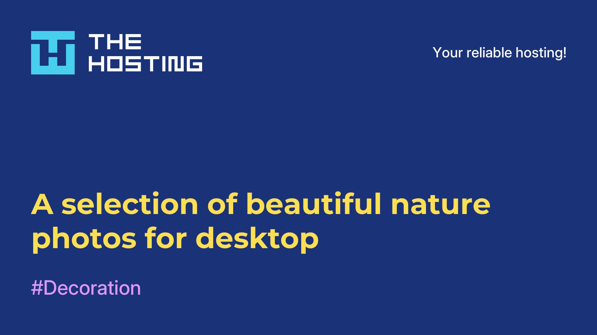 A selection of beautiful nature photos for desktop