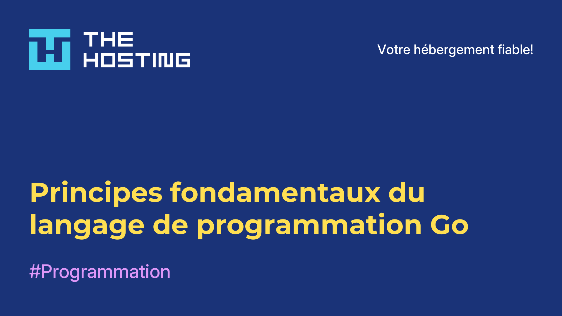 Principes fondamentaux du langage de programmation Go