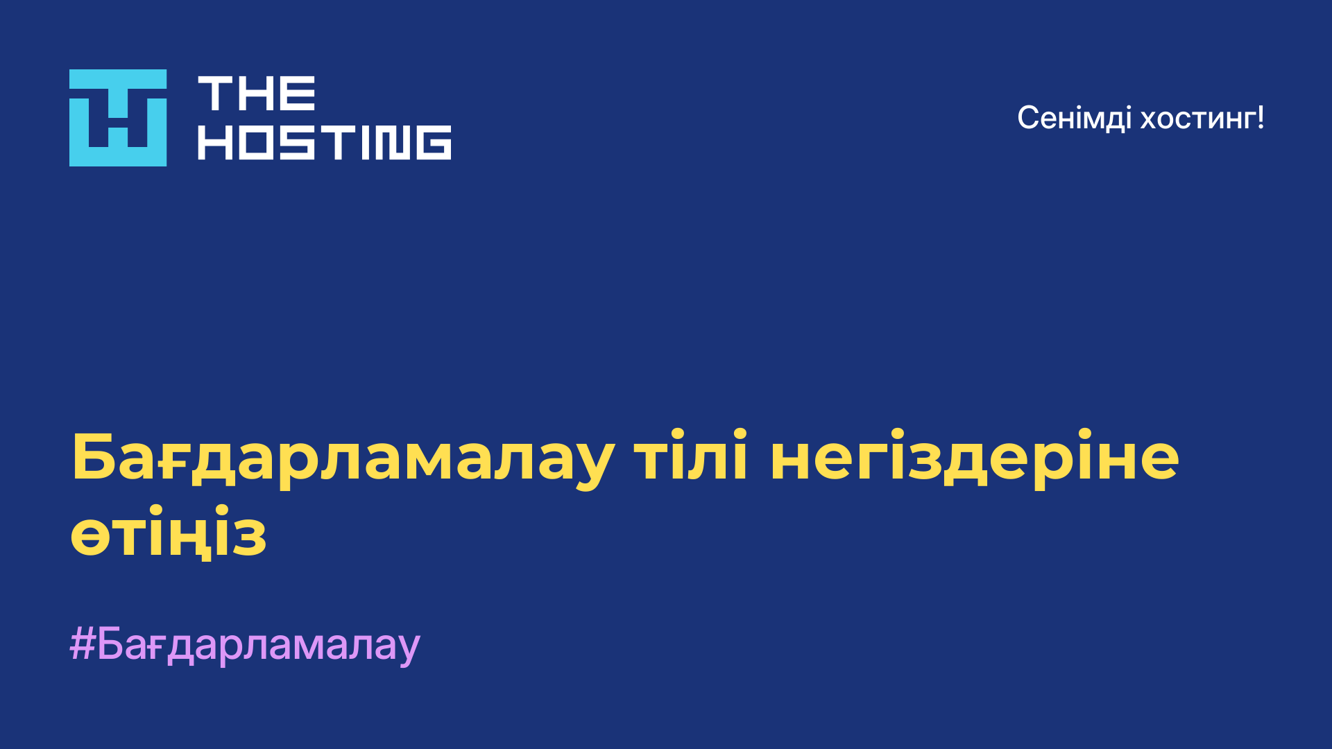 Бағдарламалау тілі негіздеріне өтіңіз