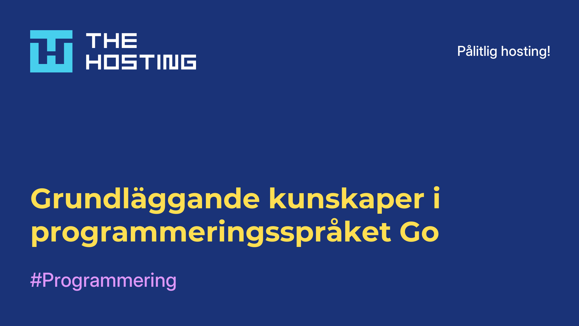 Grundläggande kunskaper i programmeringsspråket Go