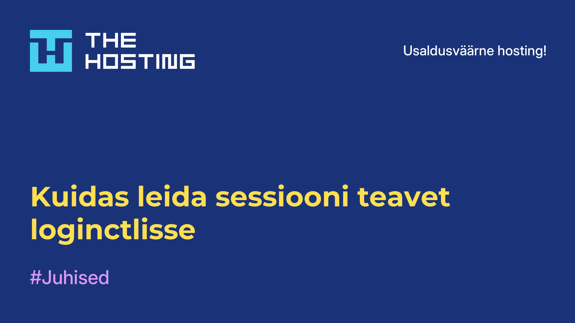 Kuidas leida sessiooni teavet loginctlisse
