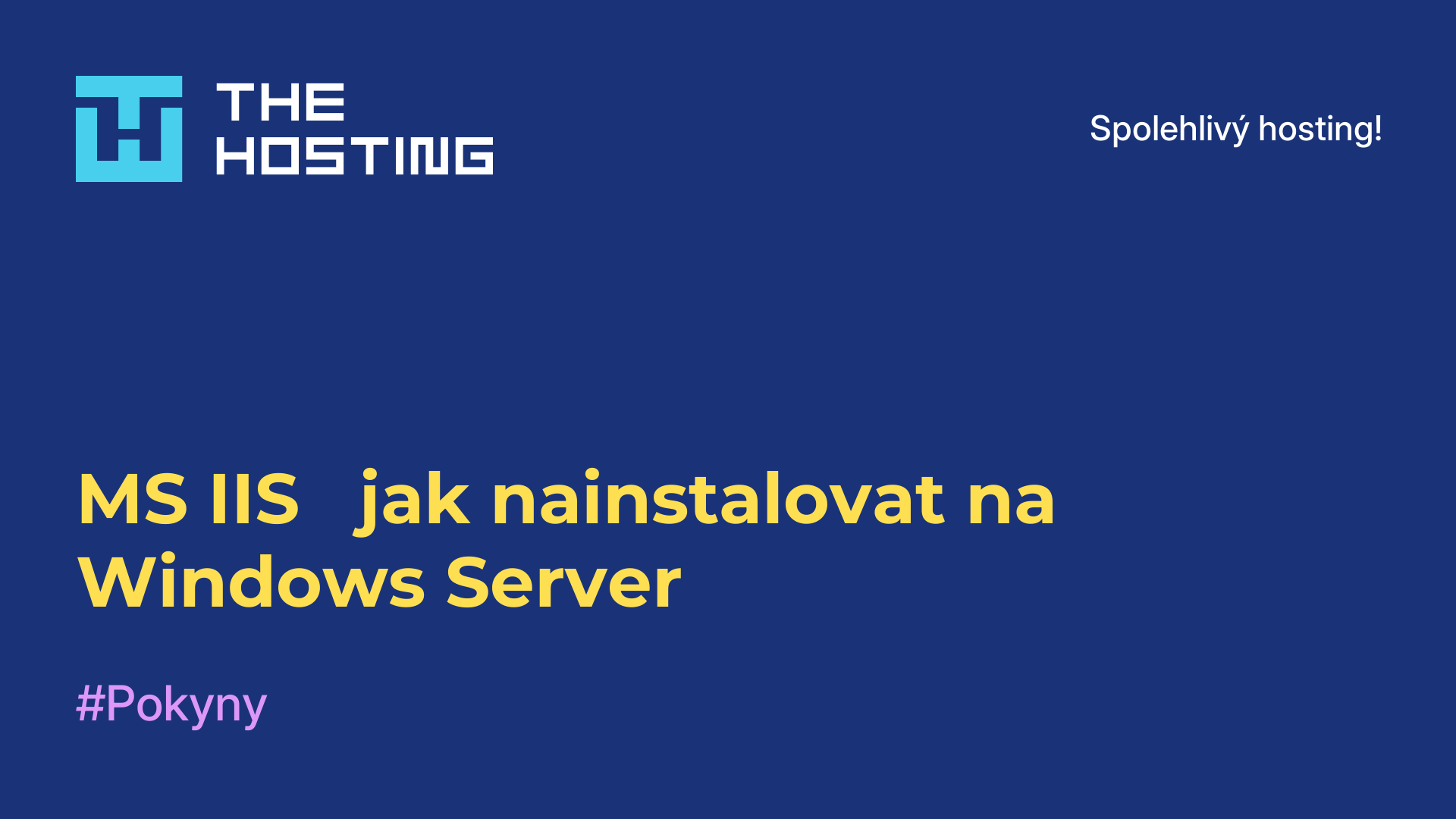 MS IIS - jak nainstalovat na Windows Server
