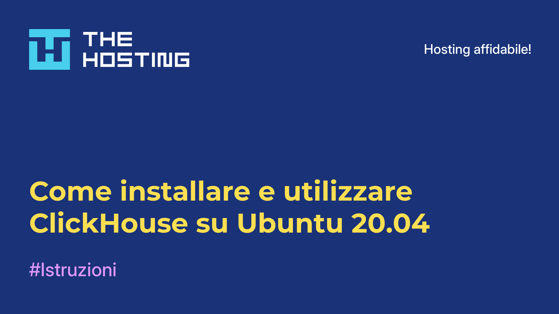 Come installare e utilizzare ClickHouse su Ubuntu 20.04