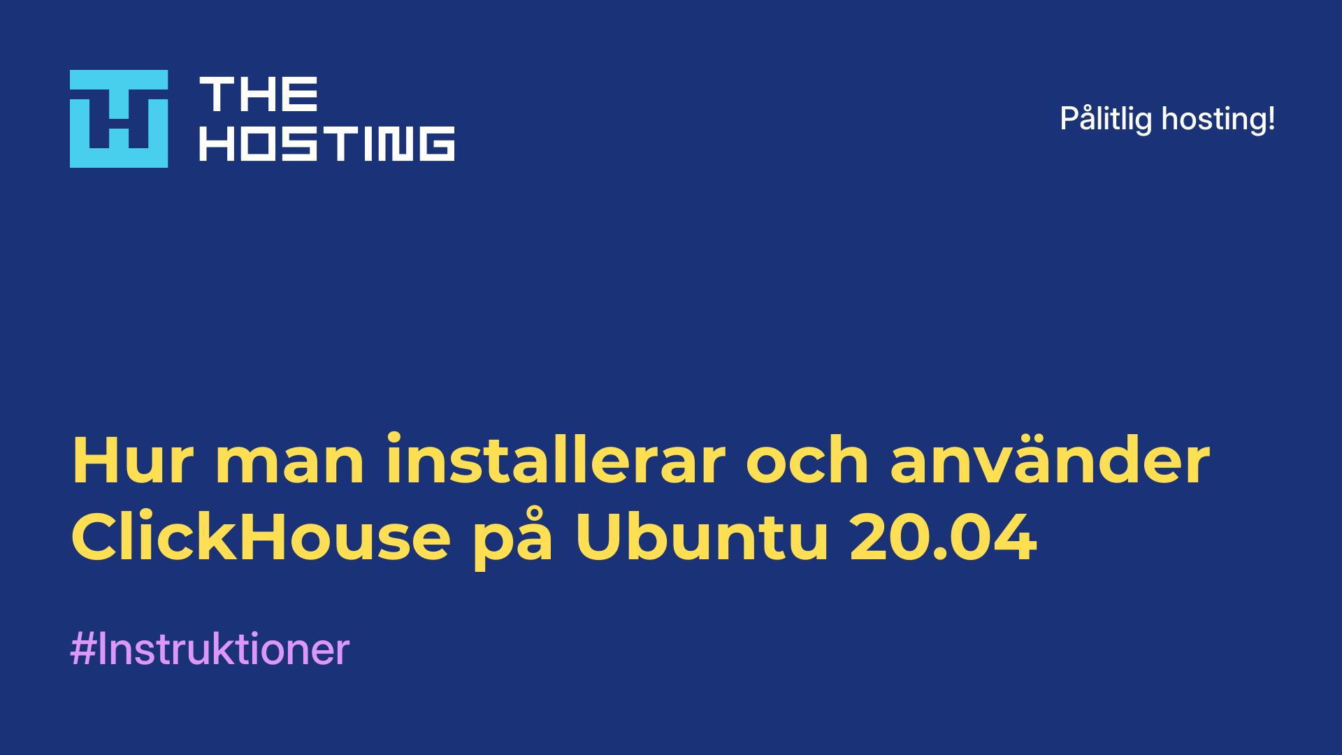 Hur man installerar och använder ClickHouse på Ubuntu 20.04