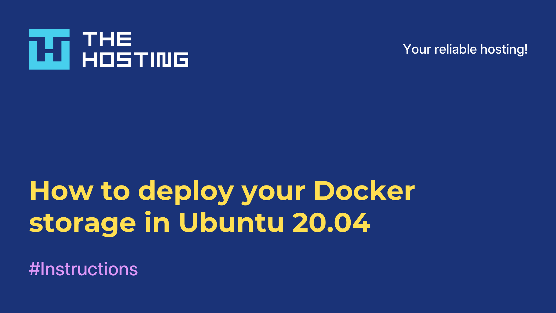 How to deploy your Docker storage in Ubuntu 20.04