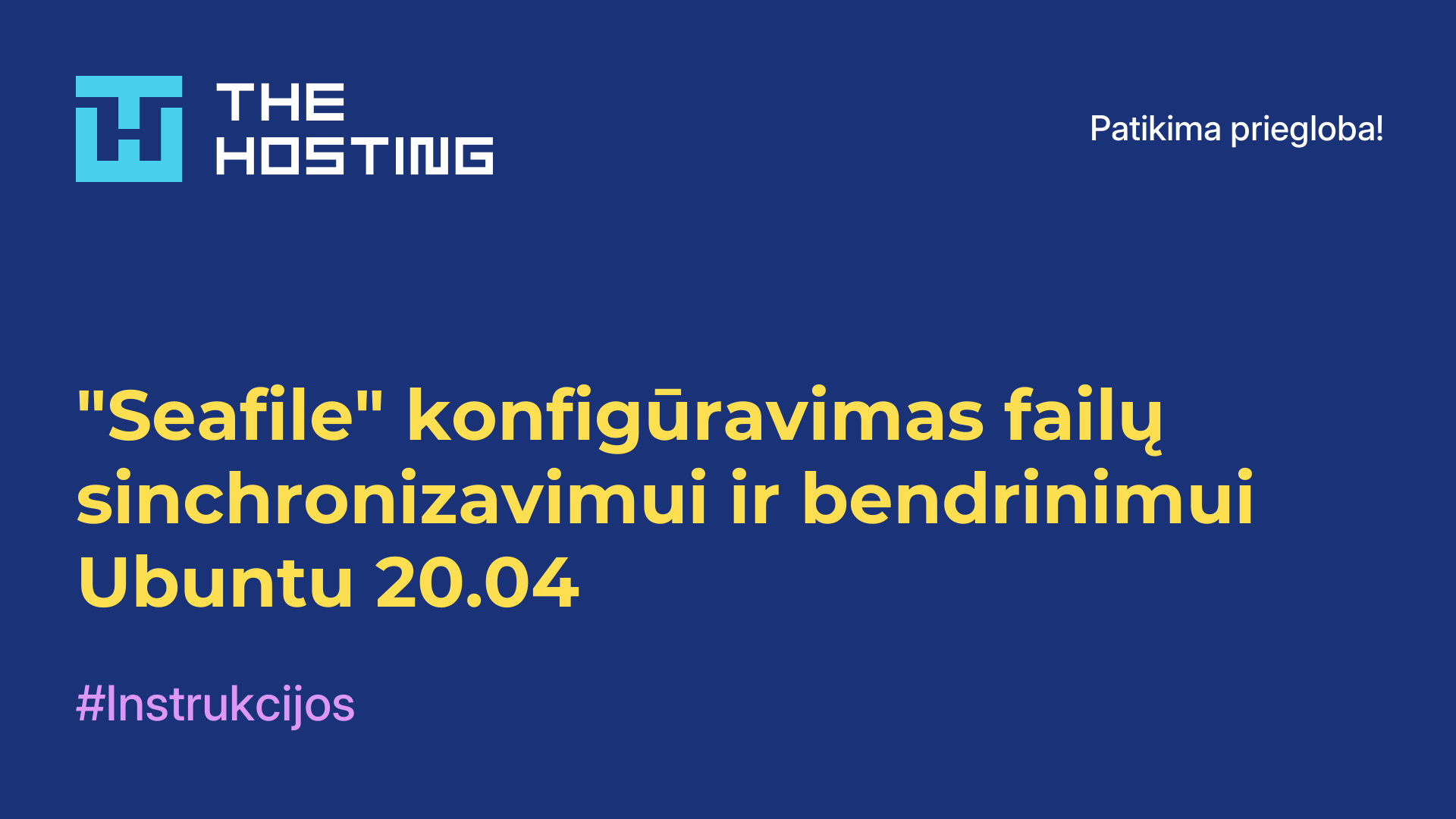 "Seafile" konfigūravimas failų sinchronizavimui ir bendrinimui Ubuntu 20.04