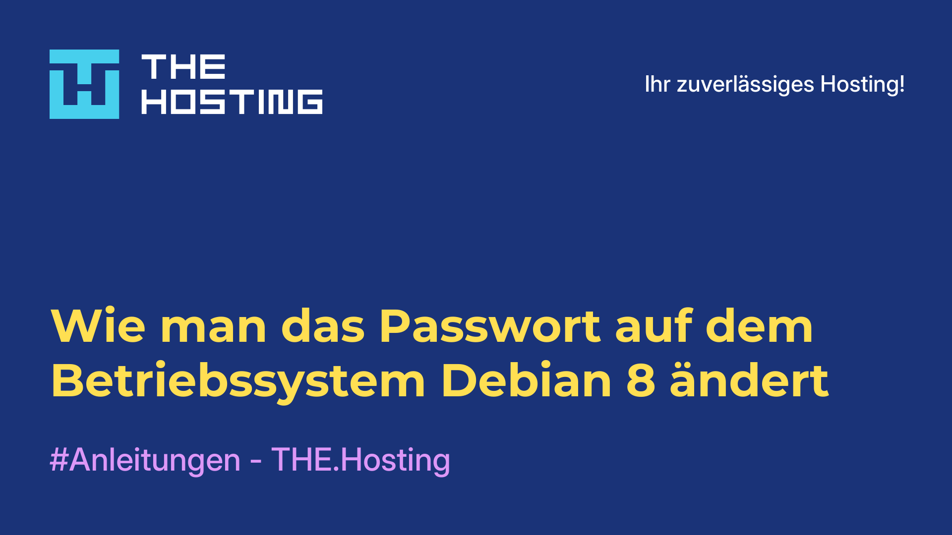Wie man das Passwort auf dem Betriebssystem Debian 8 ändert