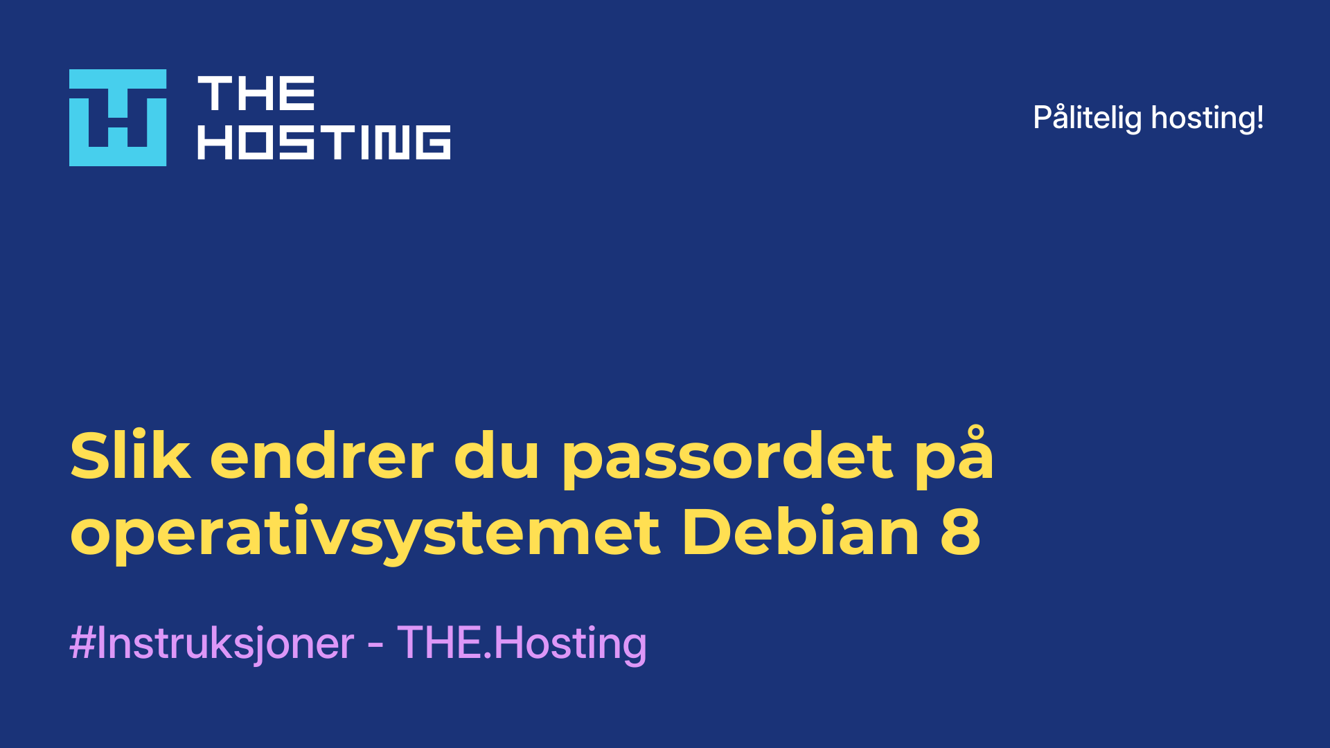 Slik endrer du passordet på operativsystemet Debian 8