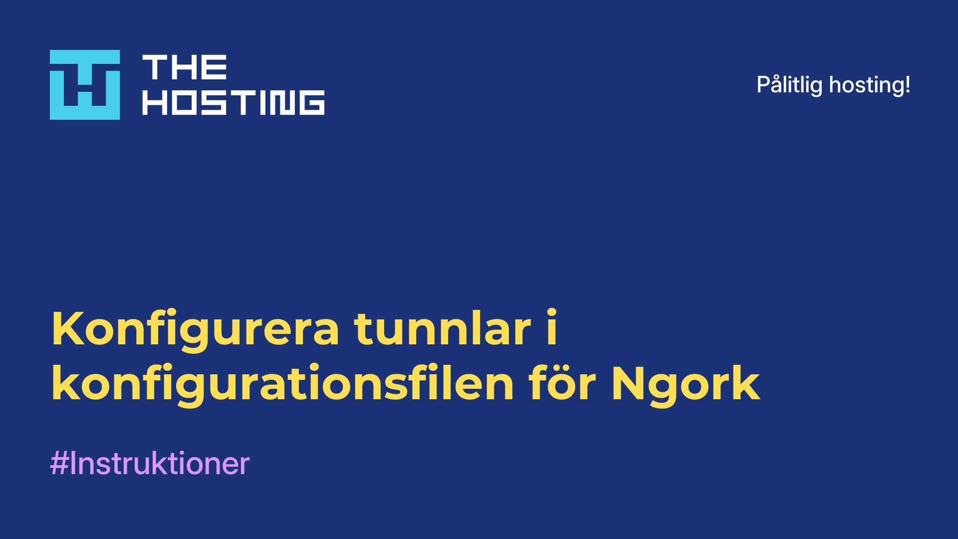 Konfigurera tunnlar i konfigurationsfilen för Ngork