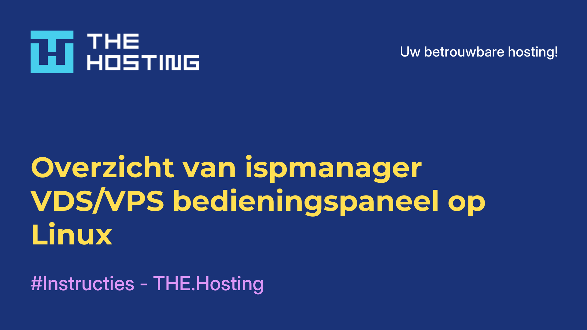 Overzicht van ispmanager - VDS/VPS-bedieningspaneel op Linux