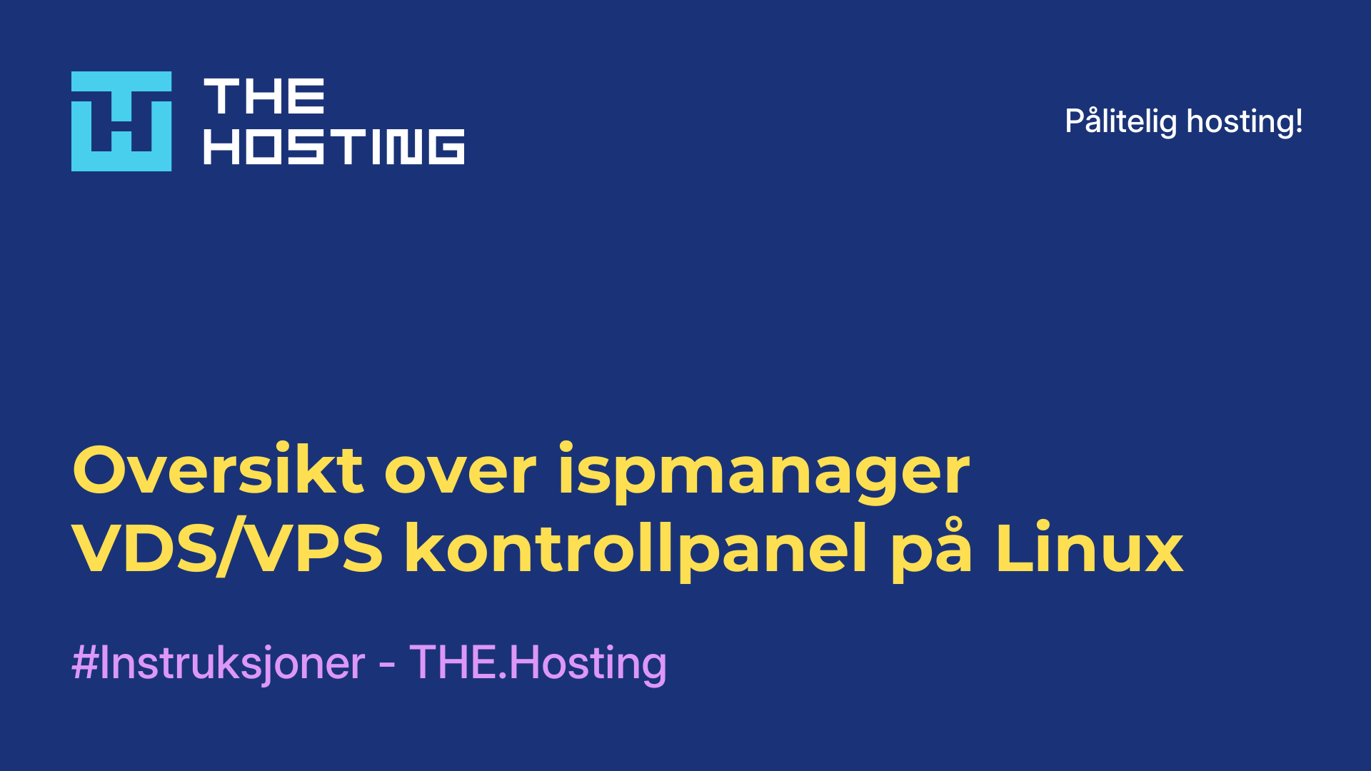 Oversikt over ispmanager - VDS/VPS-kontrollpanel på Linux