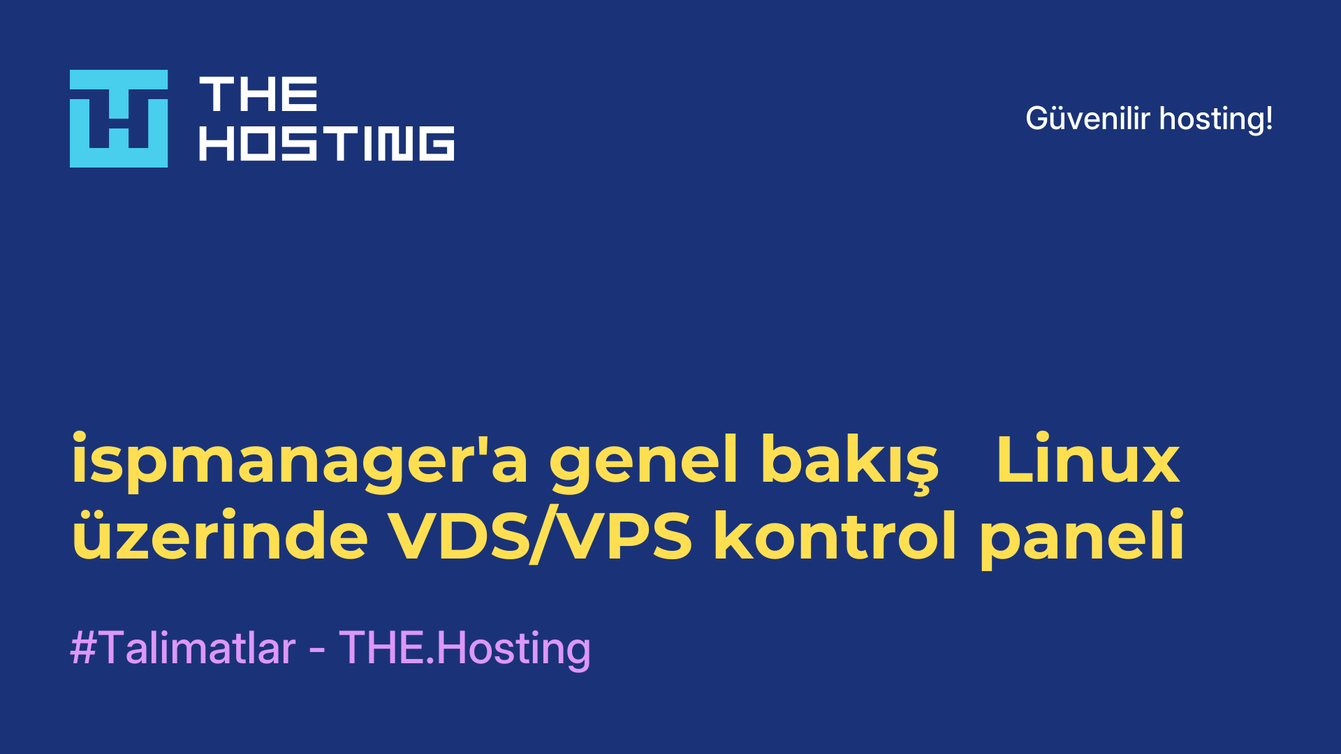 ispmanager'a genel bakış - Linux üzerinde VDS/VPS kontrol paneli