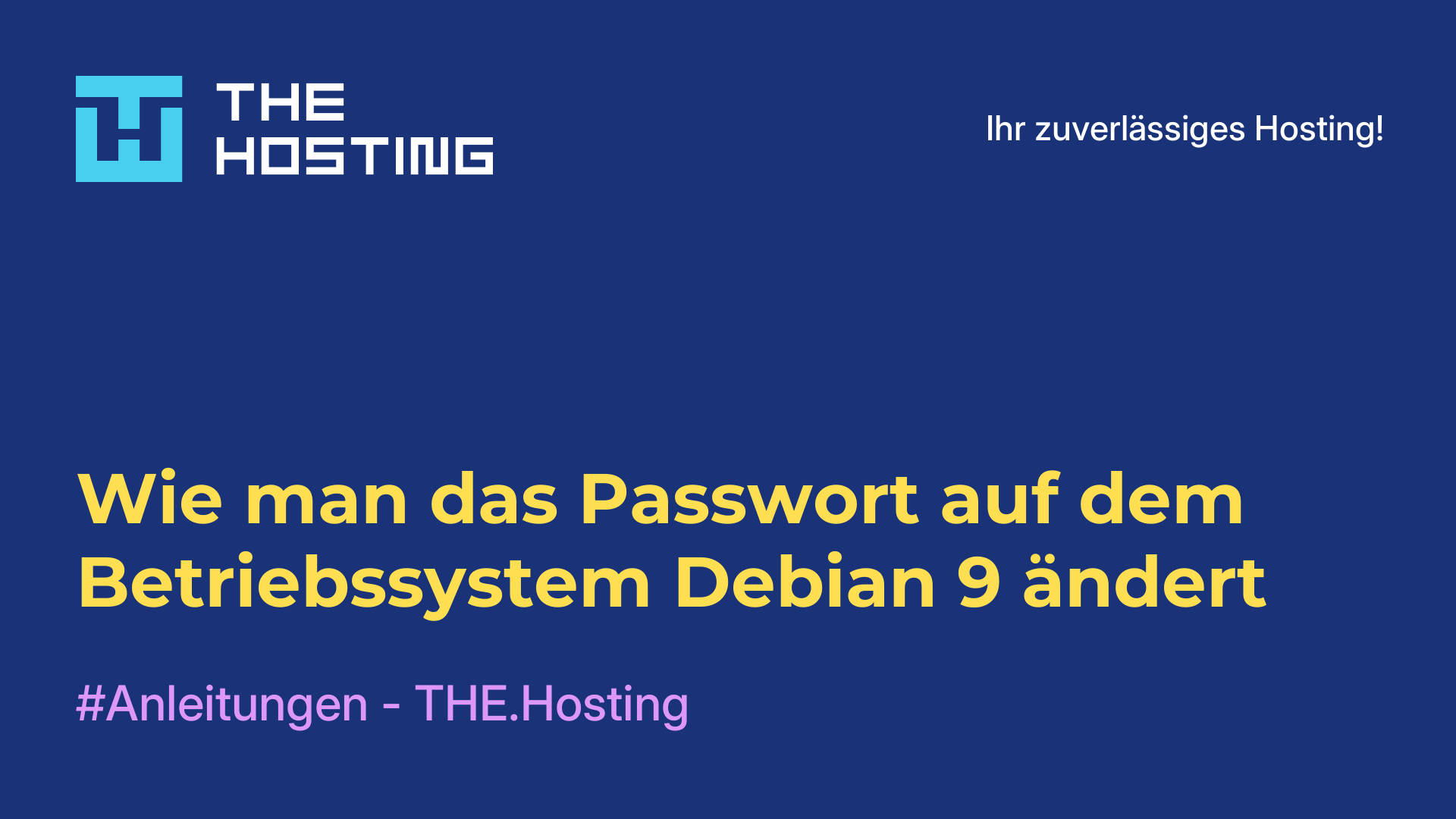 Wie man das Passwort auf dem Betriebssystem Debian 9 ändert