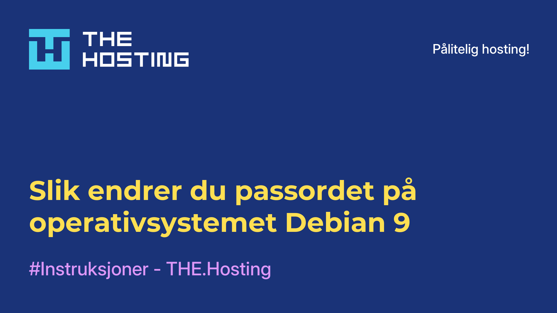 Slik endrer du passordet på operativsystemet Debian 9