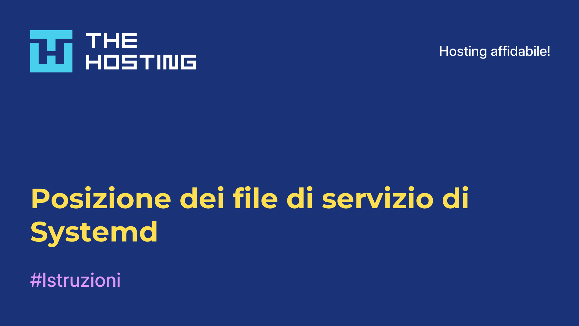 Posizione dei file di servizio di Systemd