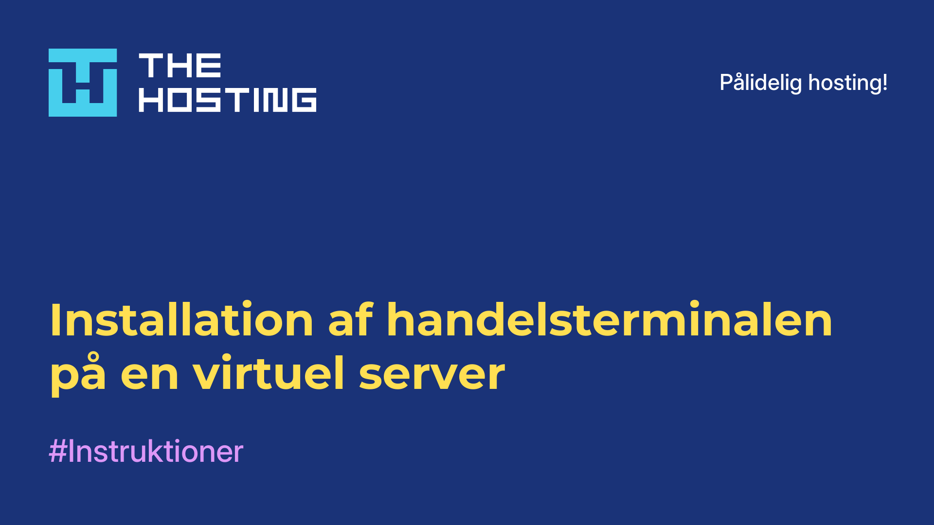 Installation af handelsterminalen på en virtuel server