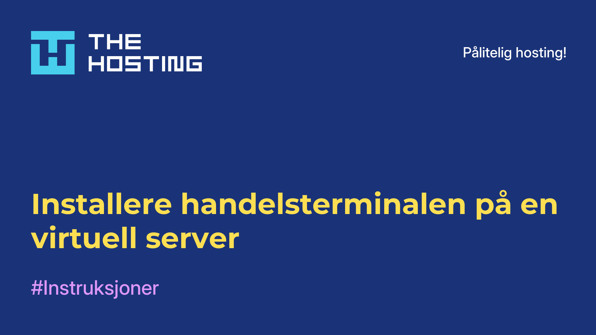 Installere handelsterminalen på en virtuell server