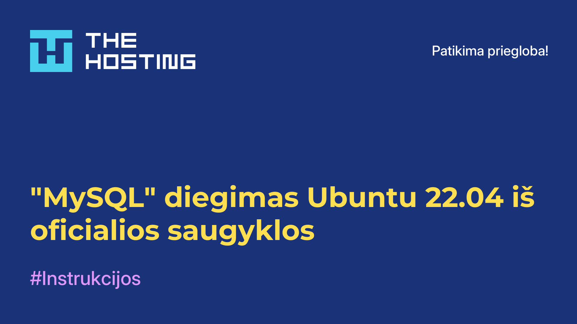"MySQL" diegimas Ubuntu 22.04 iš oficialios saugyklos