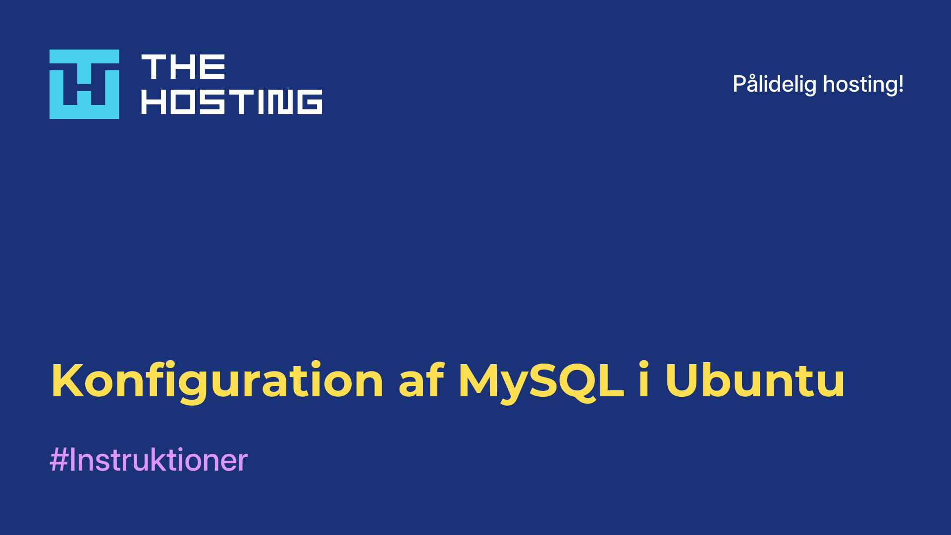 Konfiguration af MySQL i Ubuntu