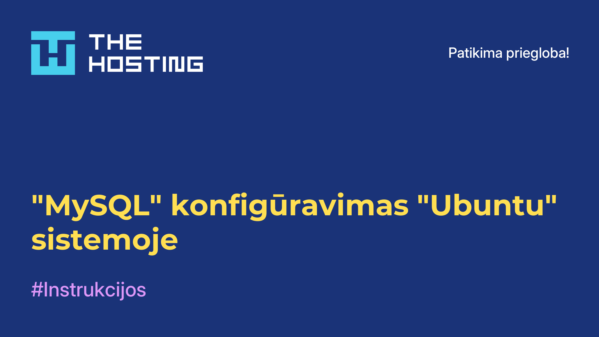 "MySQL" konfigūravimas "Ubuntu" sistemoje