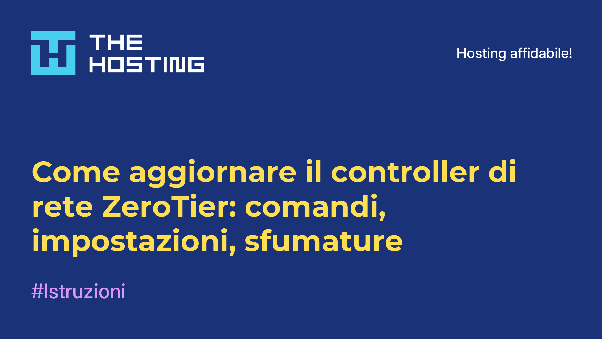 Come aggiornare il controller di rete ZeroTier: comandi, impostazioni, sfumature