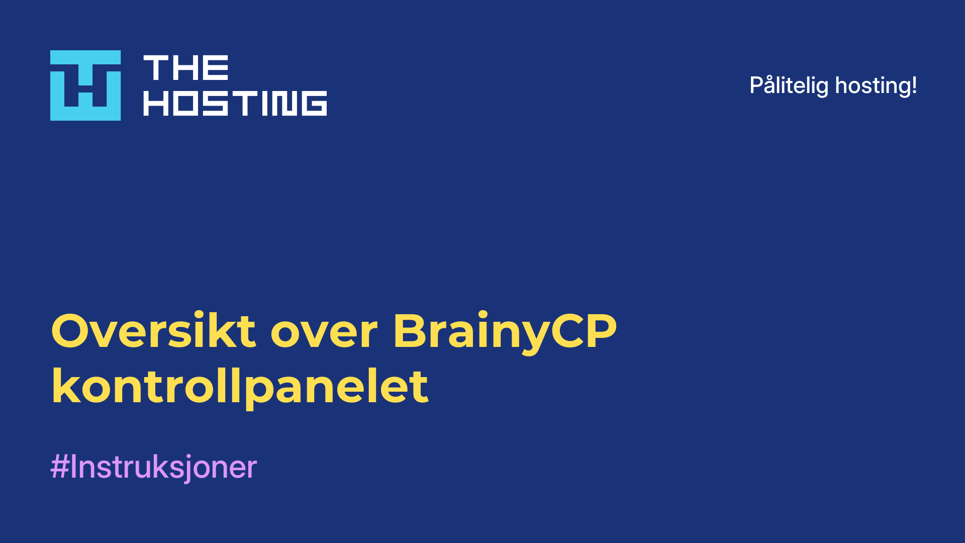 Oversikt over BrainyCP-kontrollpanelet