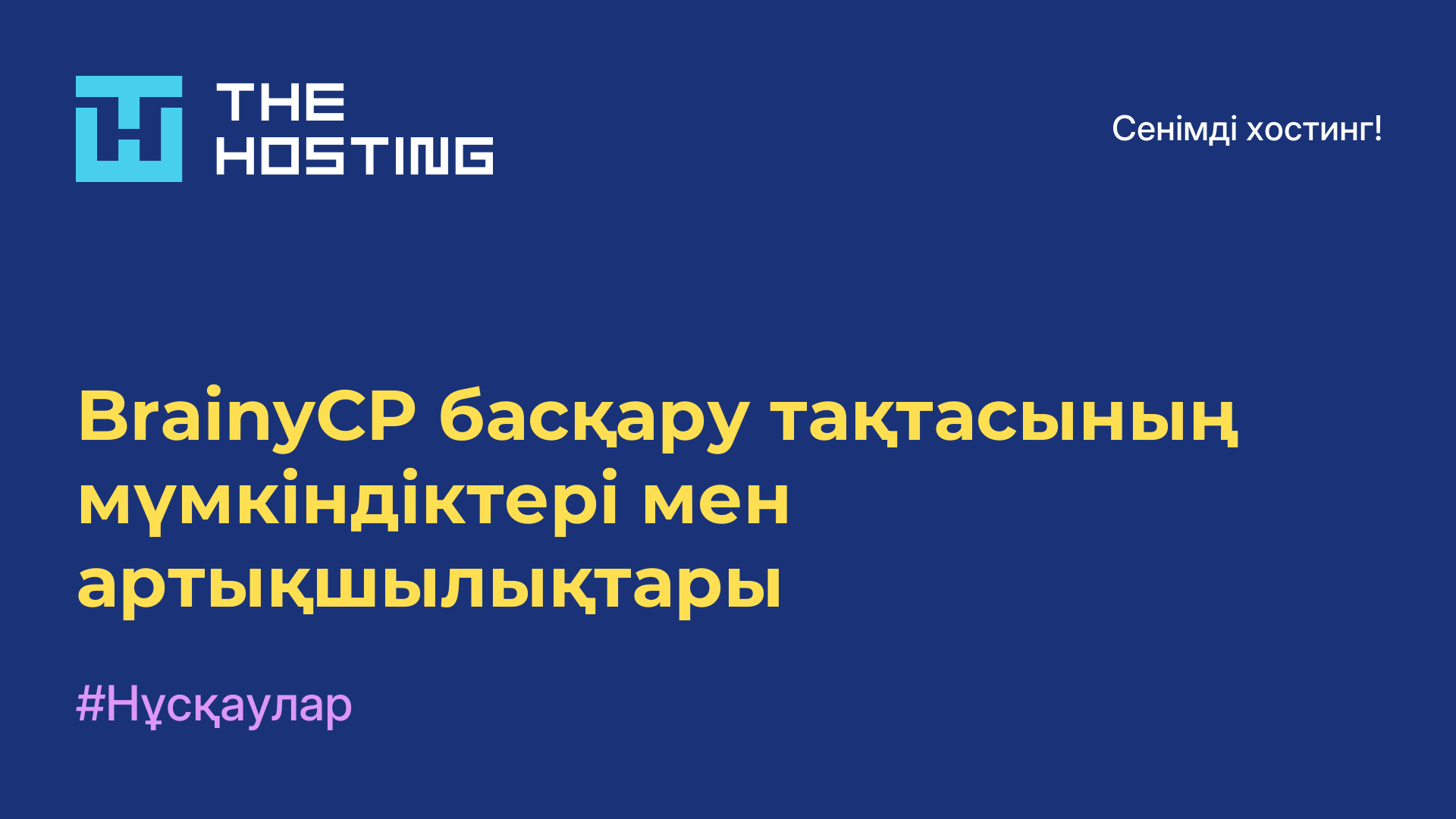 BrainyCP басқару тақтасының мүмкіндіктері мен артықшылықтары