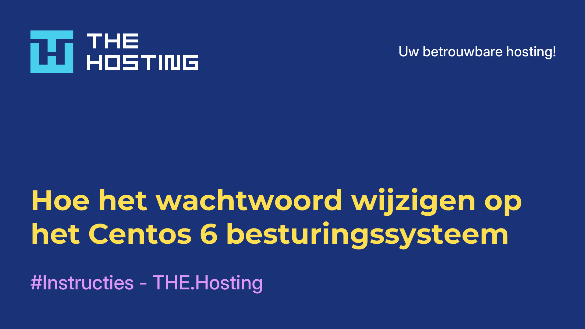 Hoe het wachtwoord wijzigen op het Centos 6 besturingssysteem