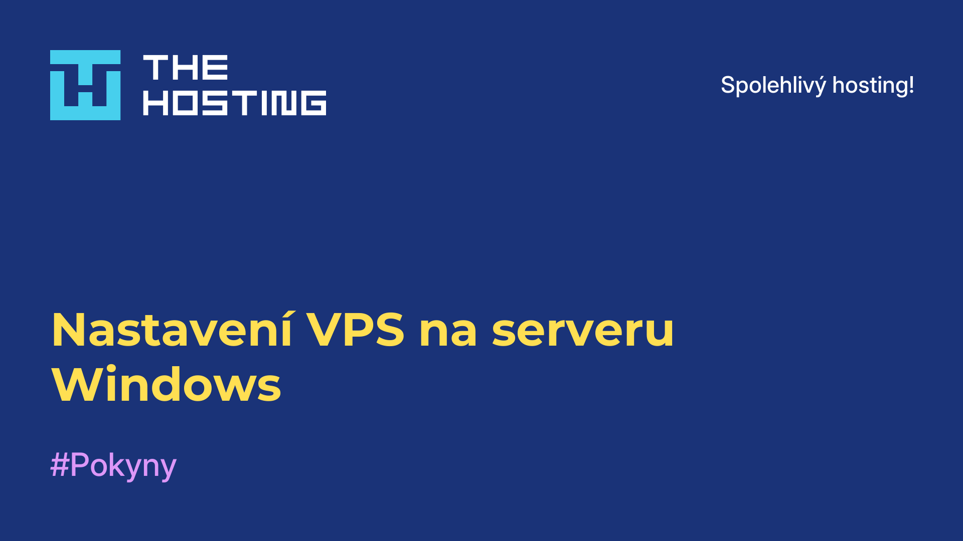 Nastavení VPS na serveru Windows