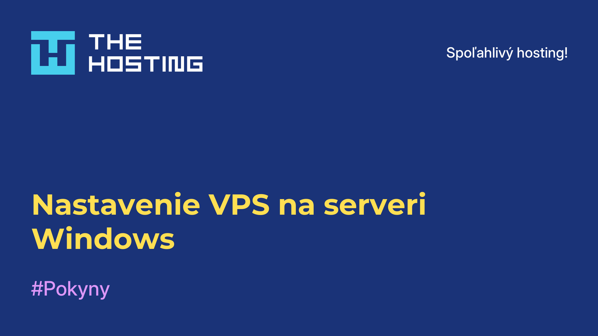 Nastavenie VPS na serveri Windows