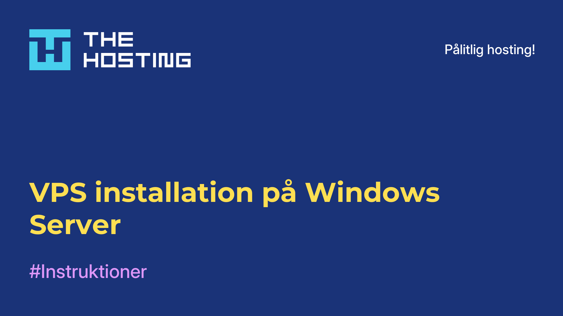 VPS-installation på Windows Server
