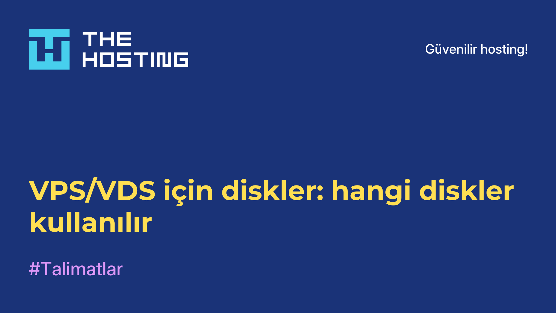 VPS/VDS için diskler: hangi diskler kullanılır