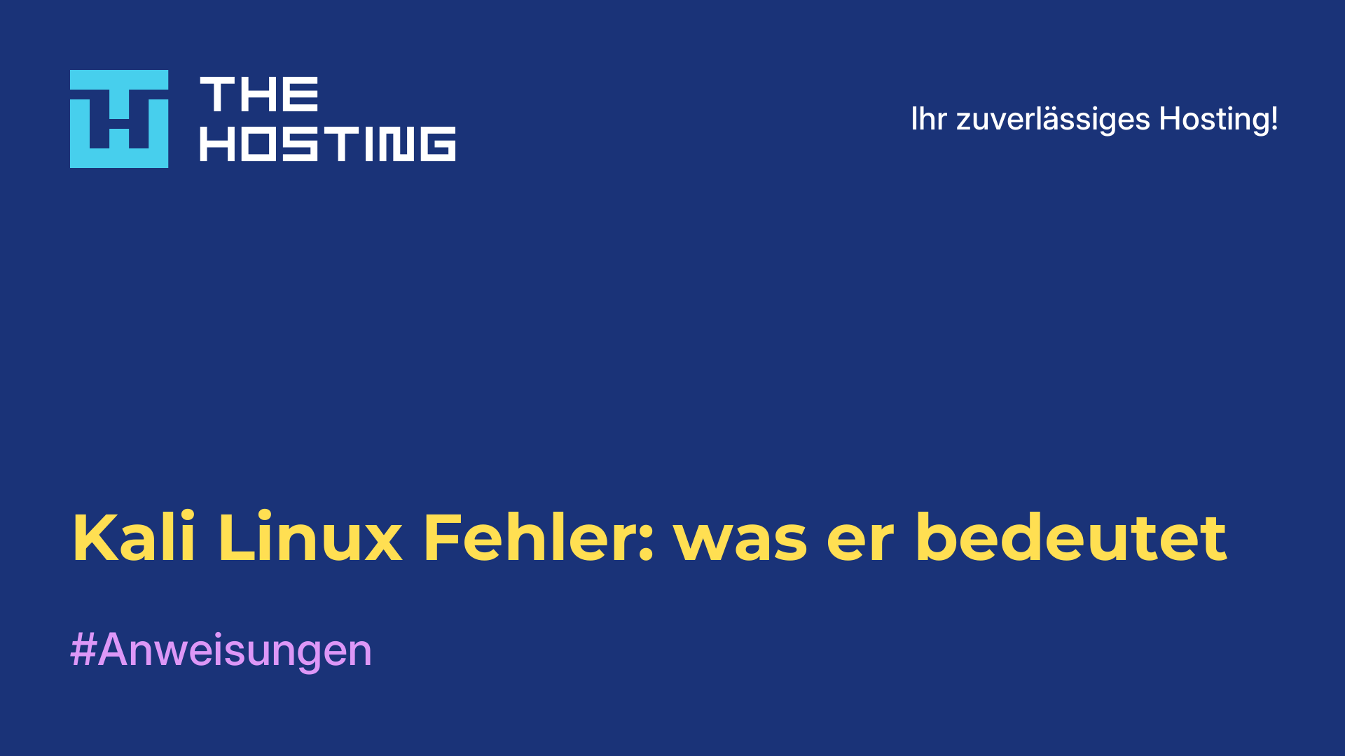 Kali Linux-Fehler: was er bedeutet