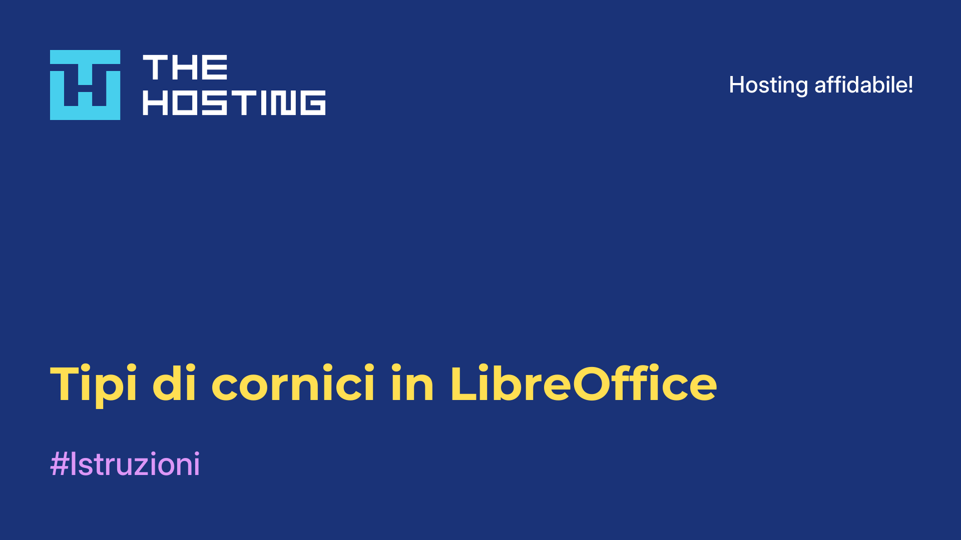 Tipi di cornici in LibreOffice