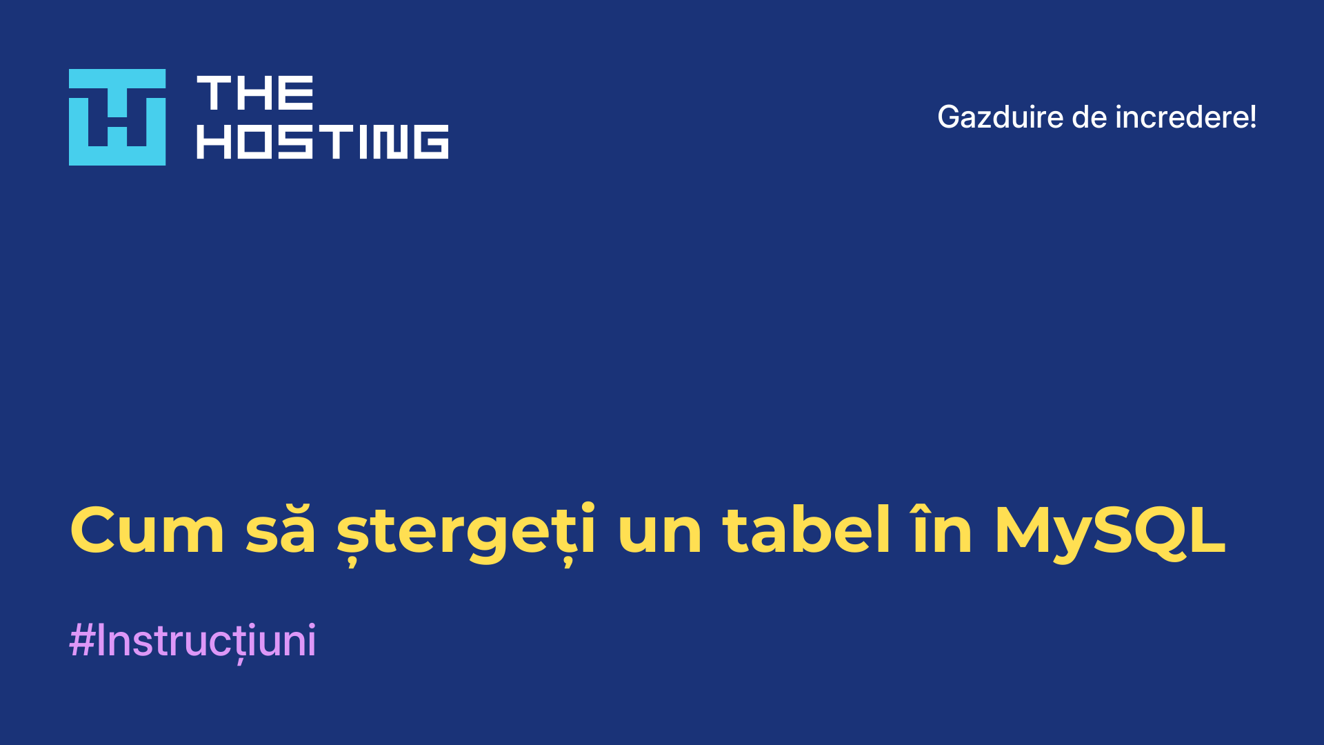 Cum să ștergeți un tabel în MySQL