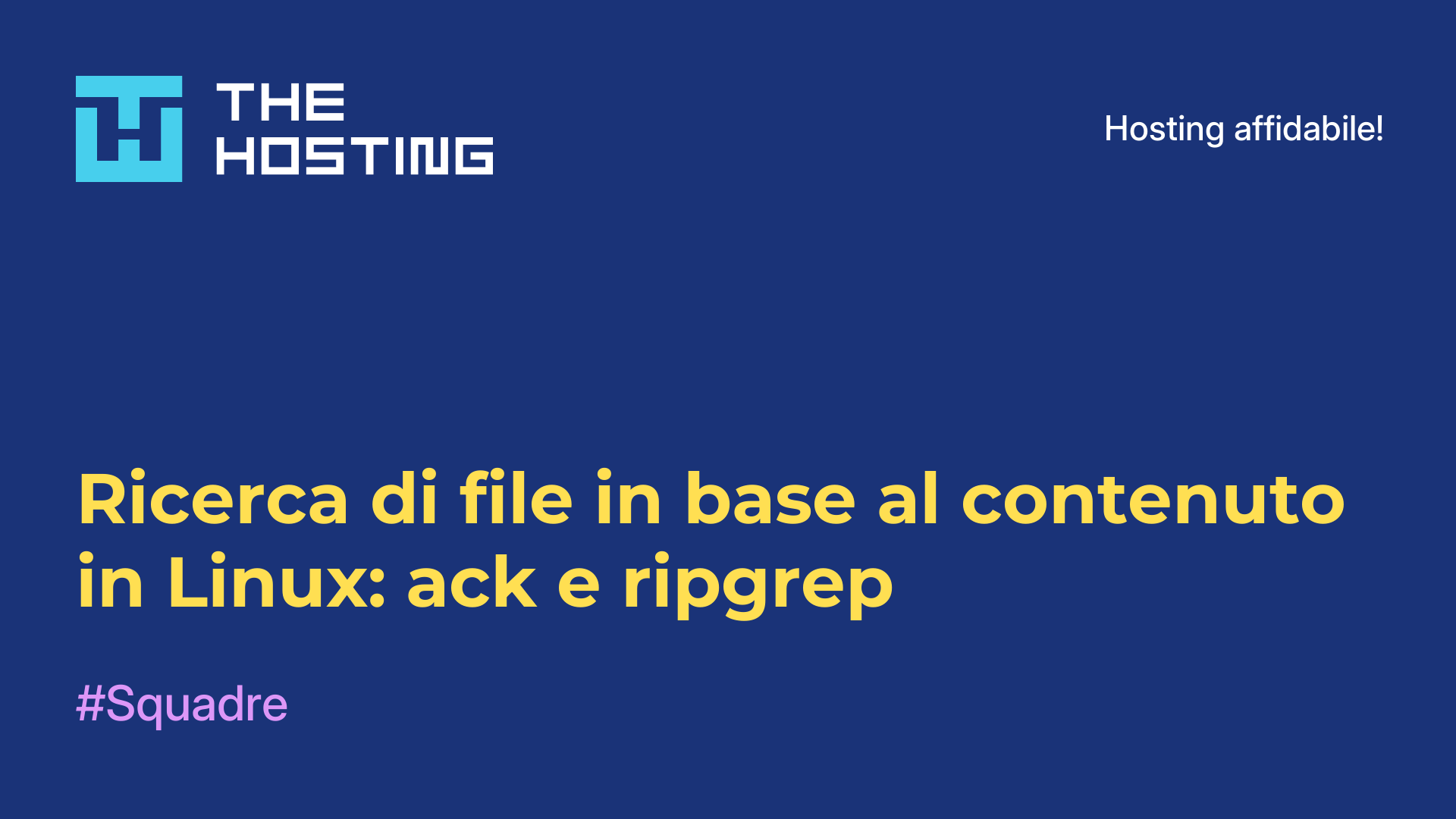 Ricerca di file in base al contenuto in Linux: ack e ripgrep