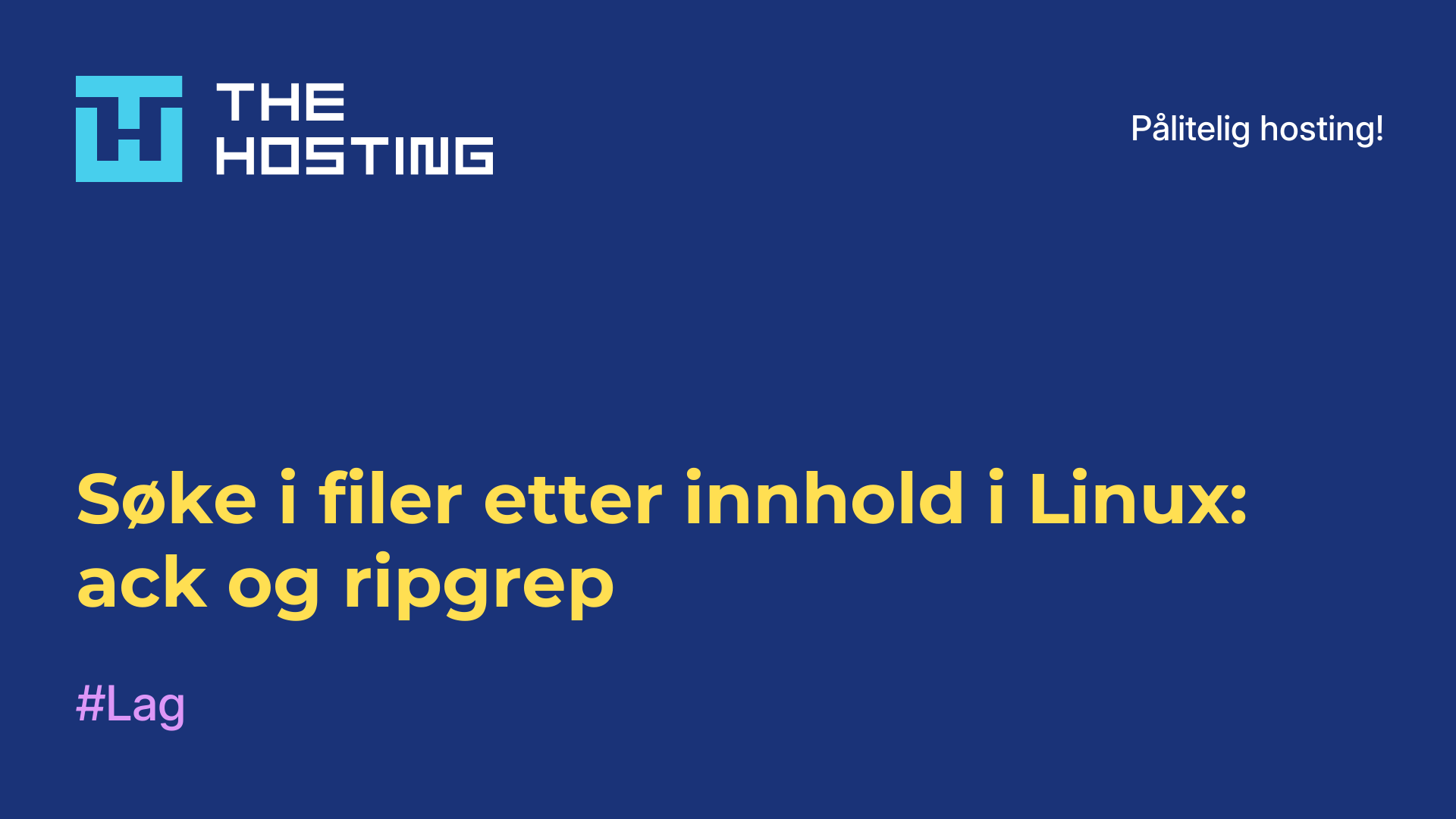 Søke i filer etter innhold i Linux: ack og ripgrep