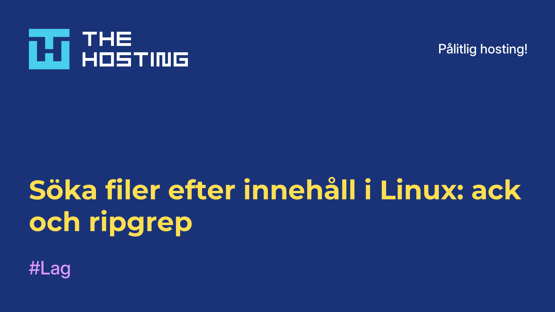 Söka filer efter innehåll i Linux: ack och ripgrep