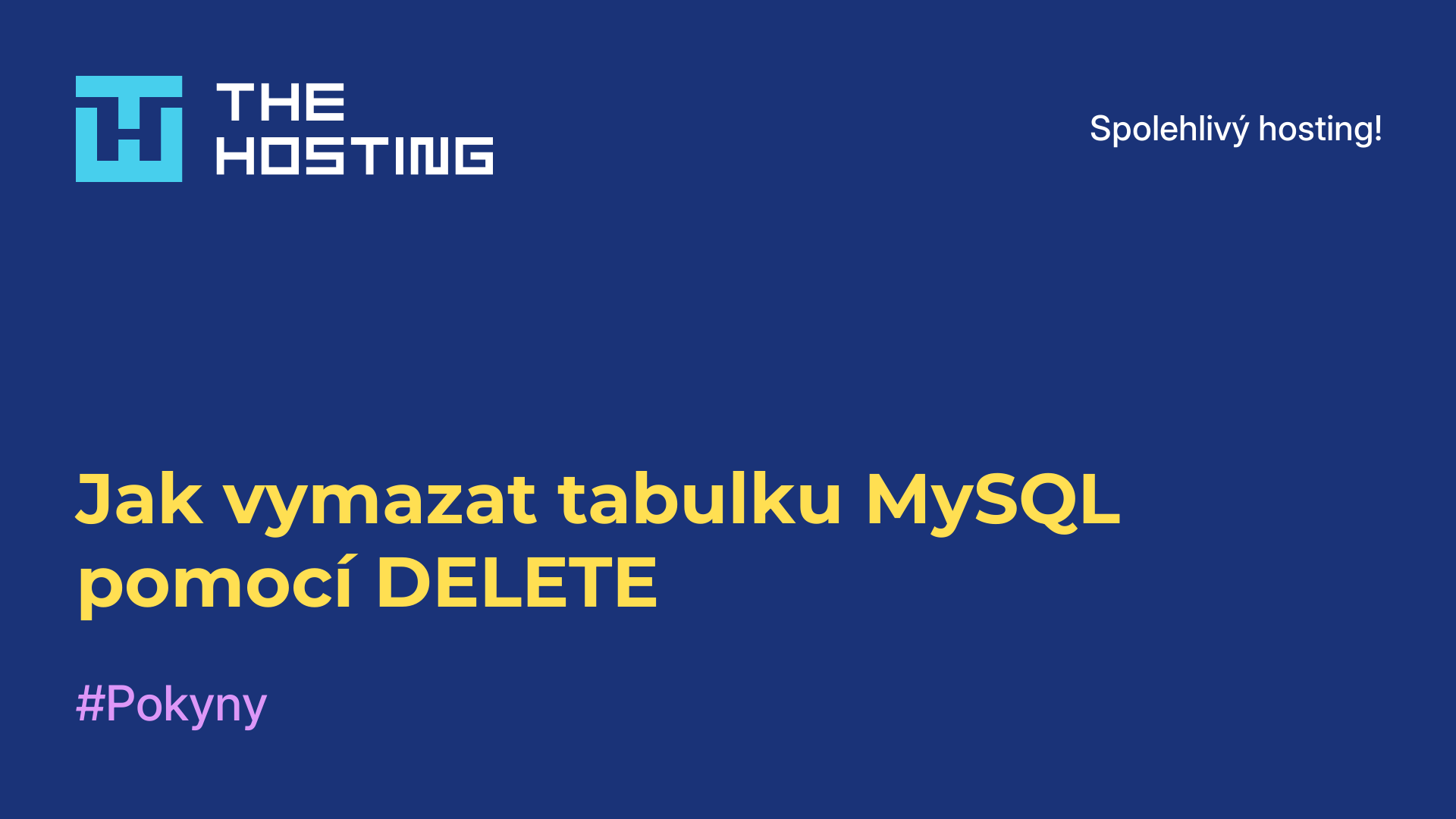 Jak vymazat tabulku MySQL pomocí DELETE