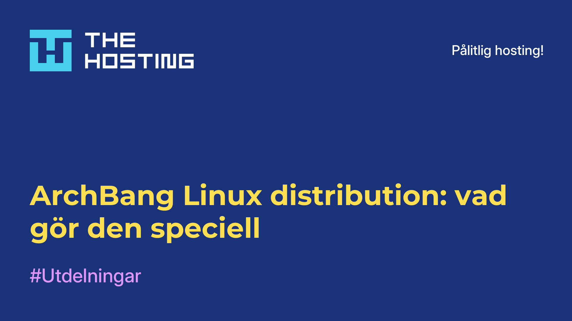 ArchBang Linux-distribution: vad gör den speciell