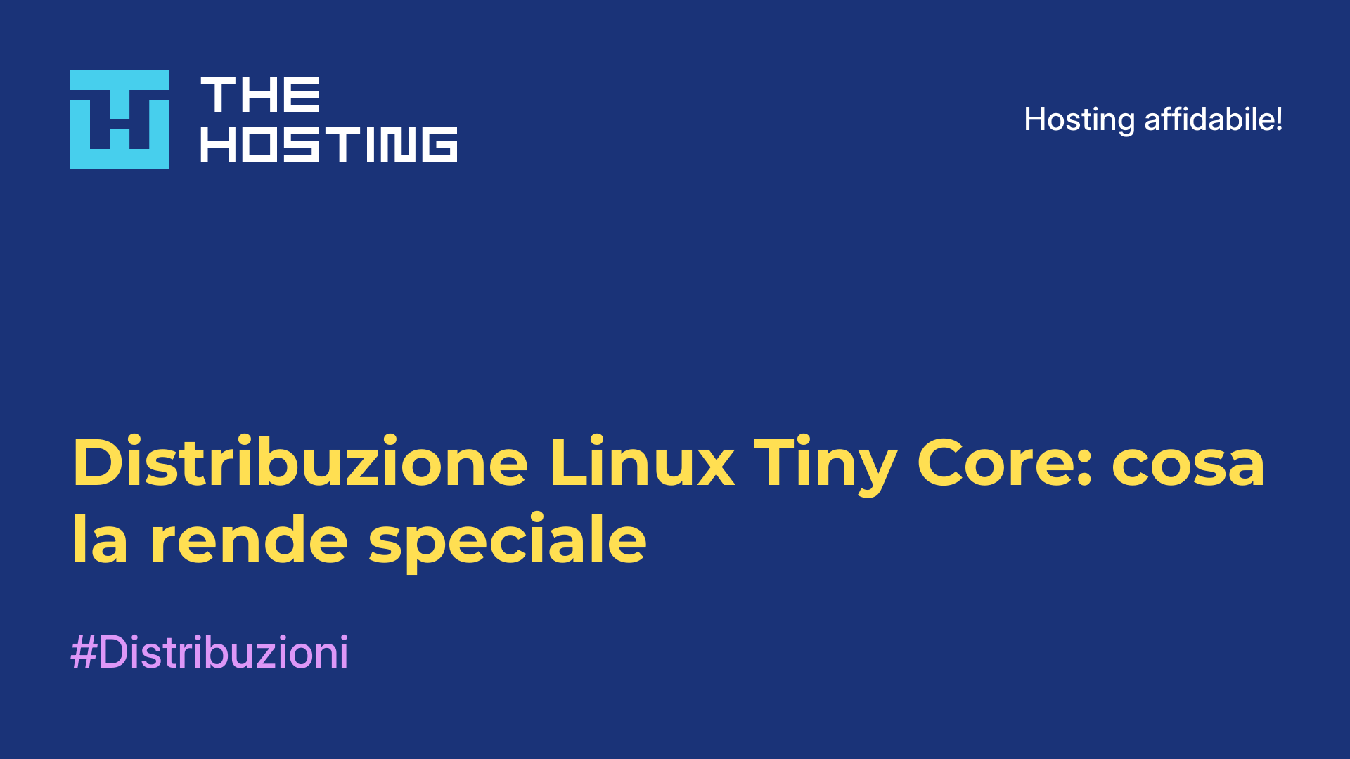 Distribuzione Linux Tiny Core: cosa la rende speciale