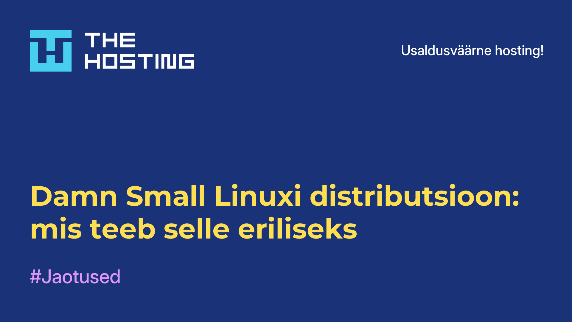 Damn Small Linuxi distributsioon: mis teeb selle eriliseks