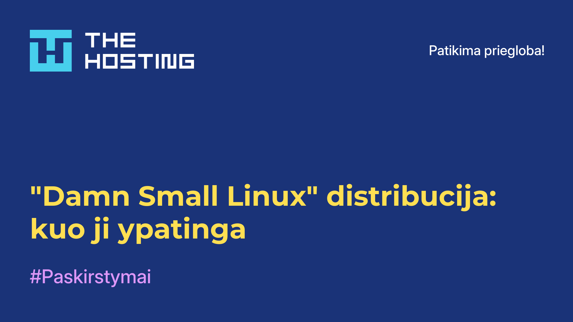 "Damn Small Linux" distribucija: kuo ji ypatinga
