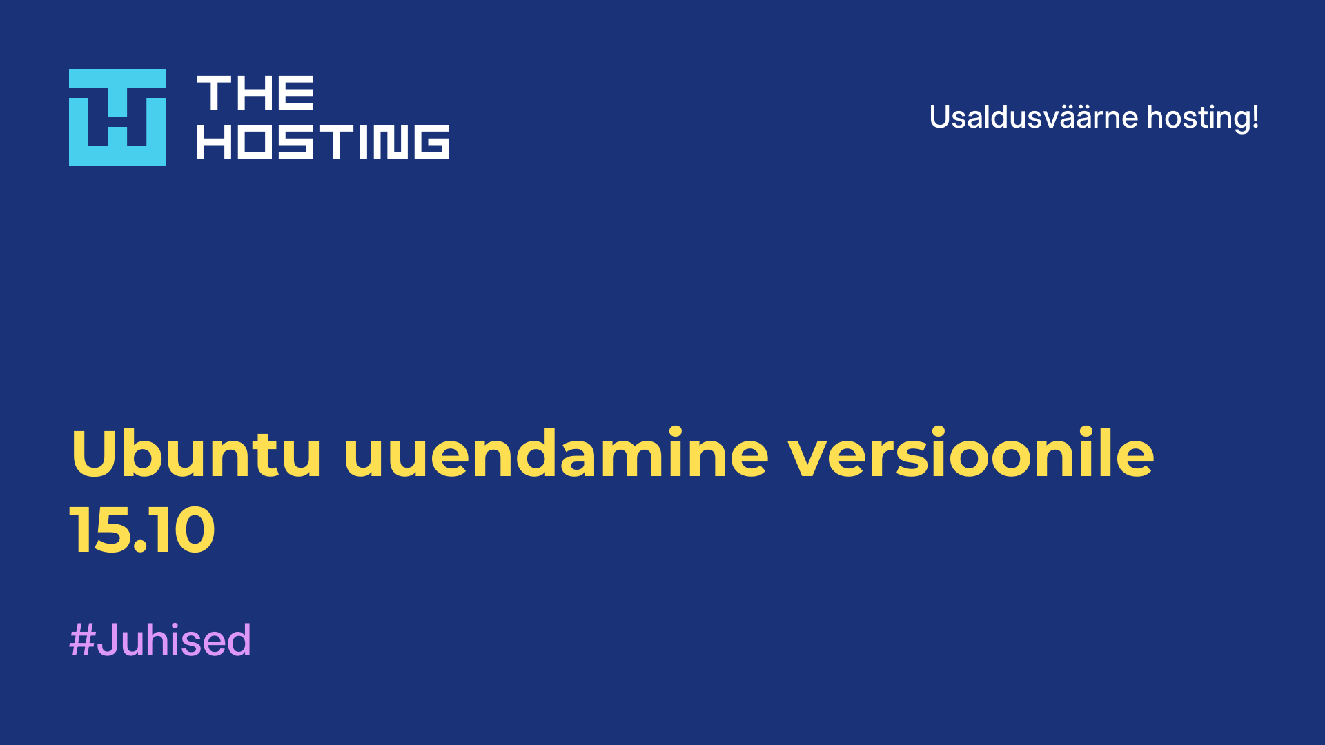 Ubuntu uuendamine versioonile 15.10