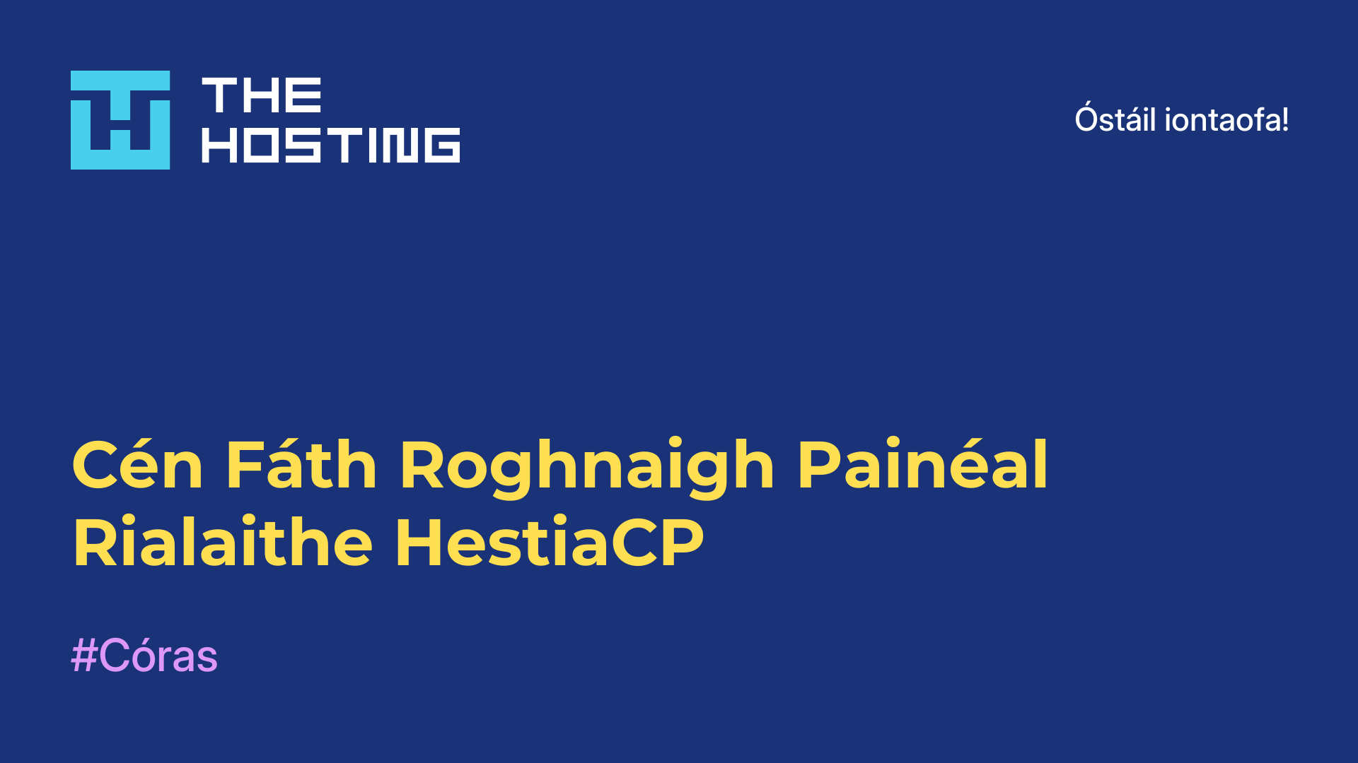 Cén Fáth Roghnaigh Painéal Rialaithe HestiaCP