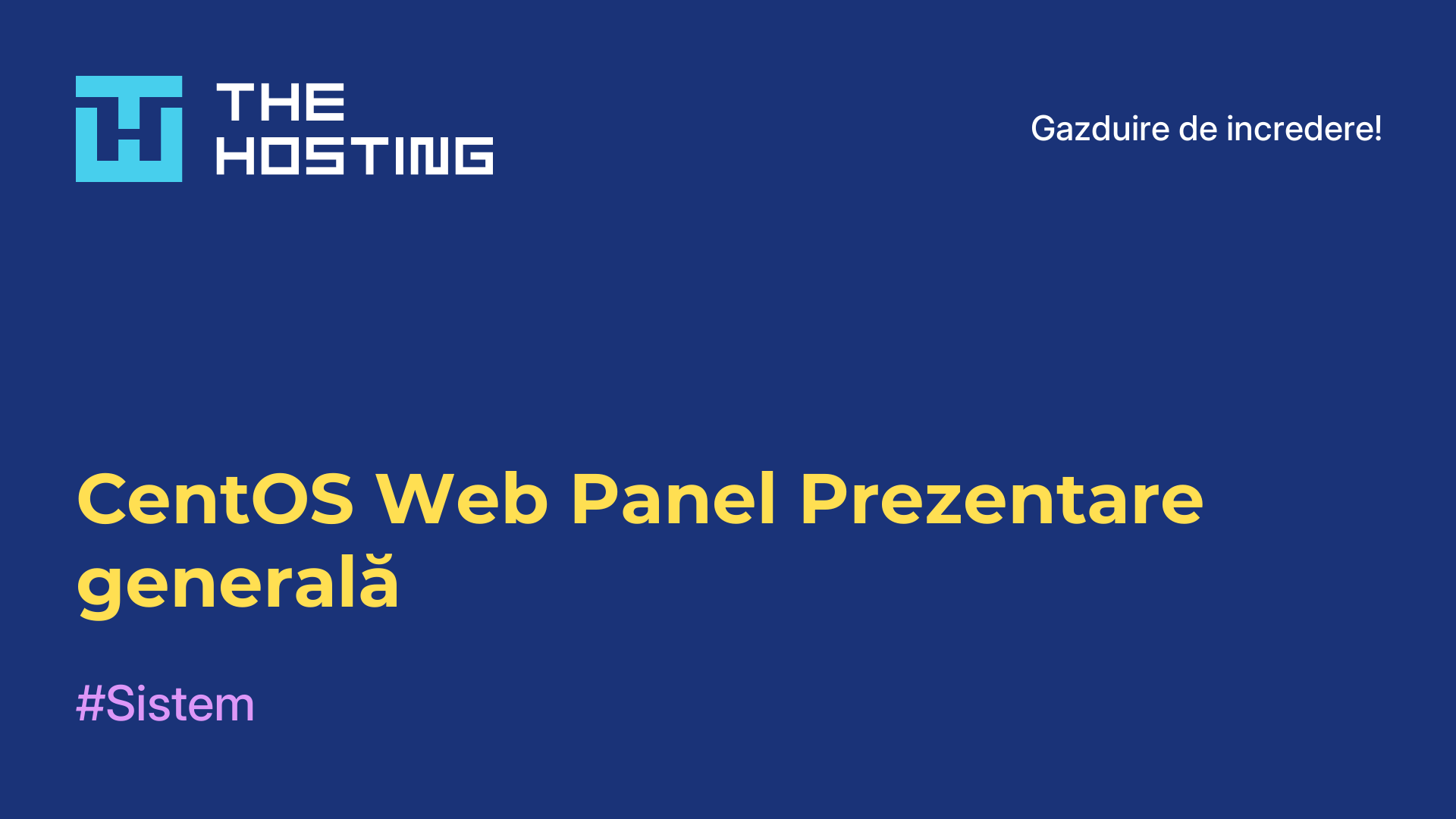CentOS Web Panel Prezentare generală